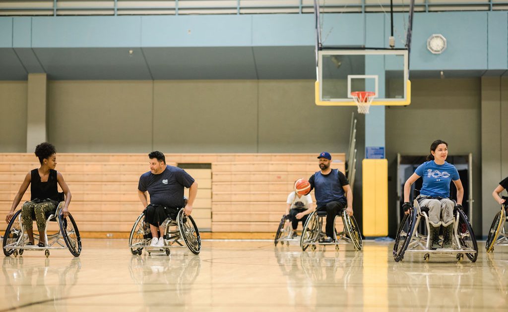 Wheelchair basketball at the John Wooden Center